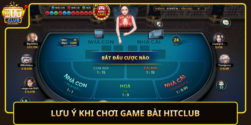 Luu Y Khi Choi Game Bai Hitclub