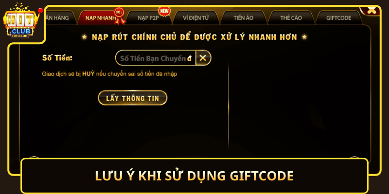 Luu Y Khi Su Dung Giftcode