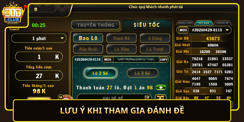 Luu Y Khi Tham Gia Danh De