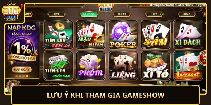 Luu Y Khi Tham Gia Gameshow